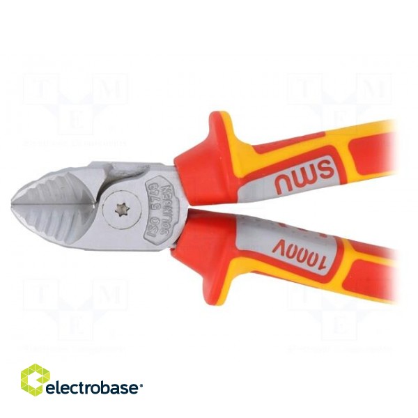 Pliers | side,cutting,insulated | 160mm | Cut: with side face image 4