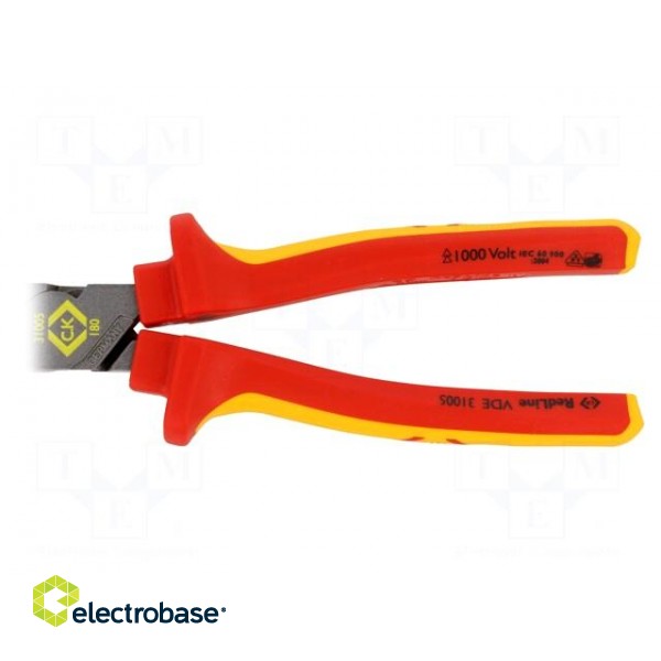 Pliers | insulated,side,cutting | for voltage works | 180mm image 2