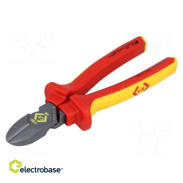 Pliers | insulated,side,cutting | for voltage works | 180mm image 1
