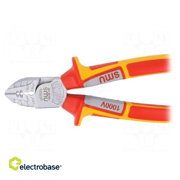 Pliers | side,cutting,insulated | 190mm | Cut: with side face image 3