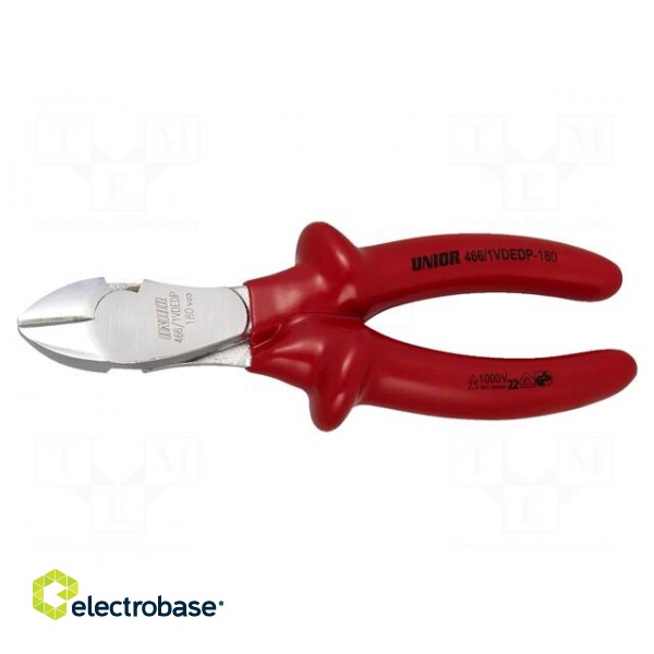 Pliers | side,cutting,insulated | carbon steel | 180mm | 466/1VDEDP