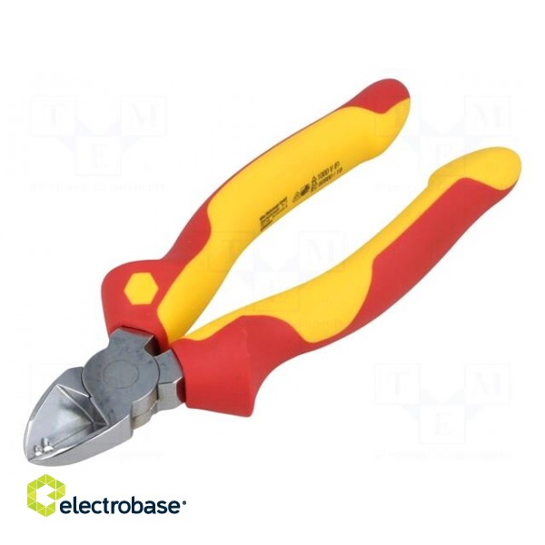 Pliers | insulated,side,cutting | for voltage works | steel | 160mm image 1