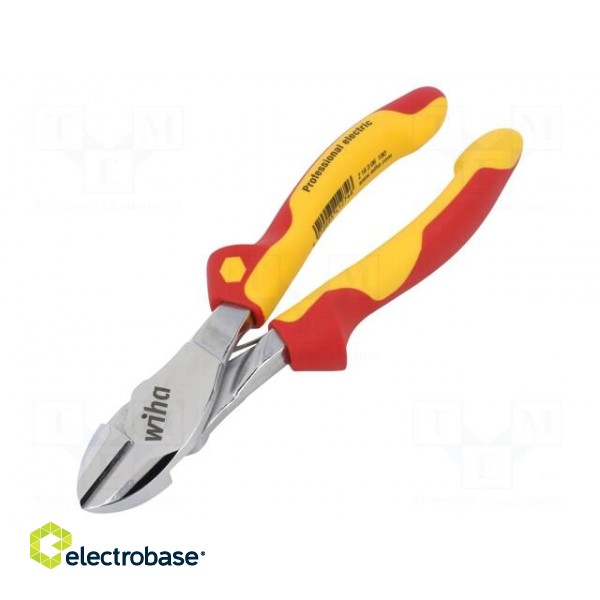 Pliers | insulated,side,cutting | for voltage works | steel | 180mm paveikslėlis 1