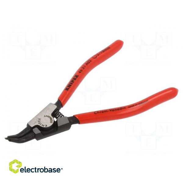 Pliers | for circlip | external | 3÷10mm | Pliers len: 130mm | angular image 1