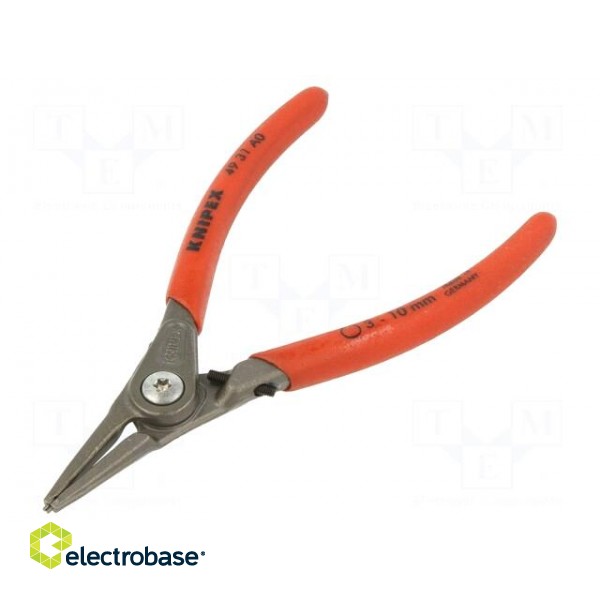 Pliers | for circlip | external | 3÷10mm | Pliers len: 140mm | straight фото 1
