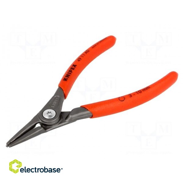 Pliers | for circlip | external | 3÷10mm | Pliers len: 140mm | straight image 1