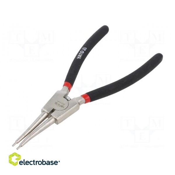 Pliers | for circlip | external | Pliers len: 200mm | straight image 1