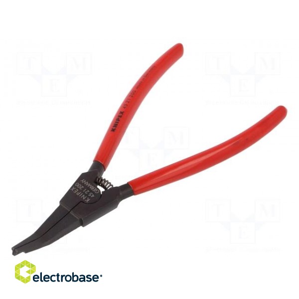 Pliers | for circlip | external | Pliers len: 200mm | straight,flat image 1