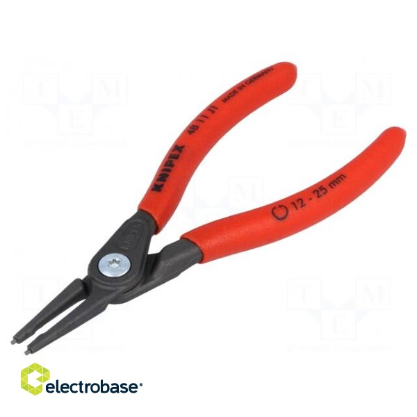 Pliers | for circlip | internal | 12÷25mm | Pliers len: 140mm image 1