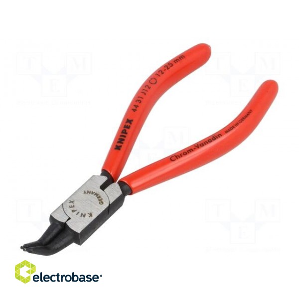 Pliers | for circlip | internal | 12÷25mm | Pliers len: 140mm | angular image 1