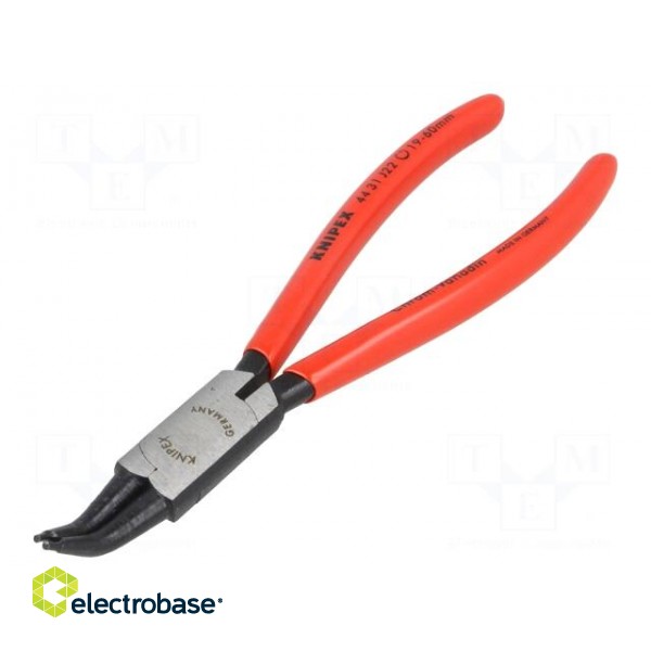 Pliers | for circlip | internal | 19÷60mm | Pliers len: 180mm | angular image 1