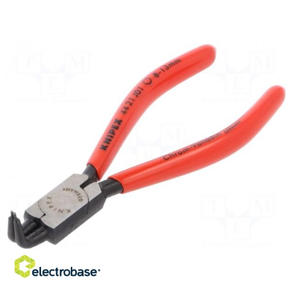 Pliers | for circlip | internal | 8÷13mm | Pliers len: 130mm | angular image 1