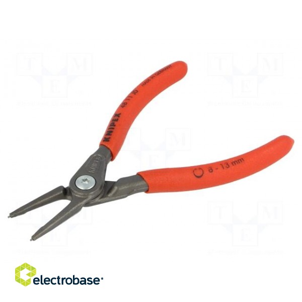Pliers | for circlip | internal | 8÷13mm | Pliers len: 140mm | straight image 1
