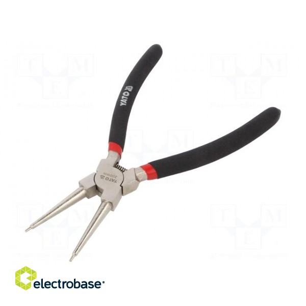 Pliers | for circlip | internal | Pliers len: 200mm | straight image 1