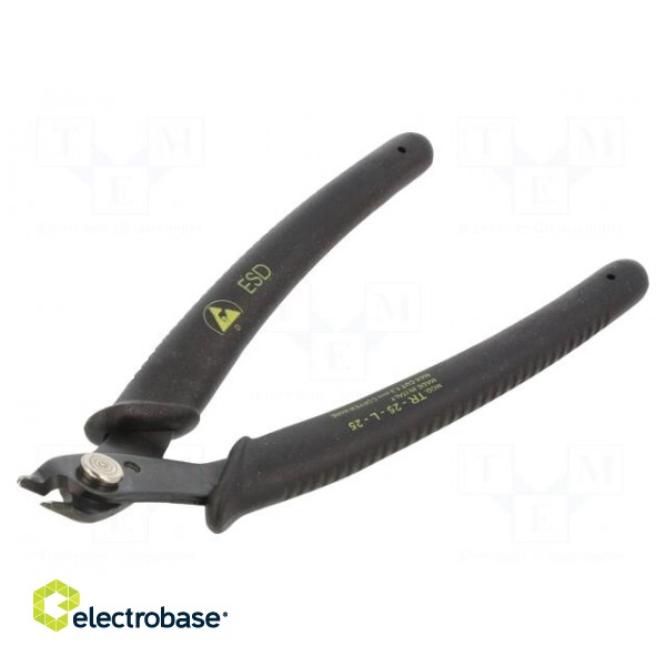 Pliers | cutting,miniature,curved | ESD | 160mm | blackened tool фото 1