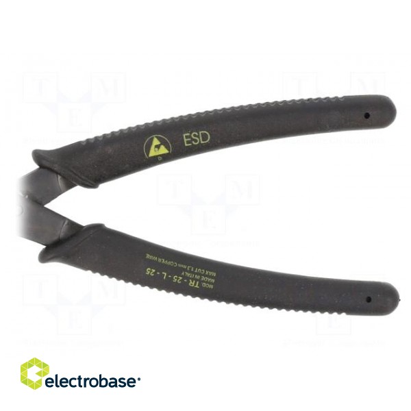 Pliers | cutting,miniature,curved | ESD | 160mm | blackened tool image 4