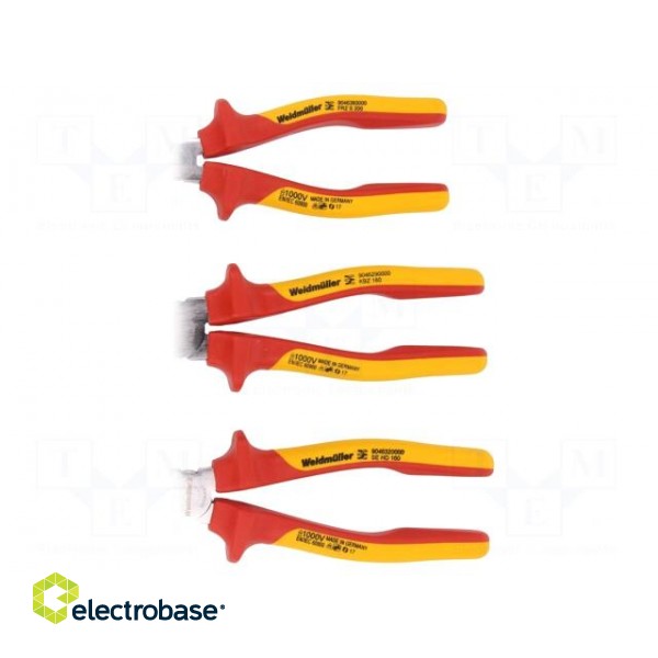 Kit: pliers | Pcs: 3 | insulated | 1kVAC | Blade: about 60 HRC image 2