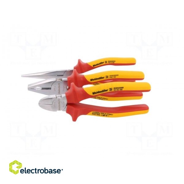 Kit: pliers | Pcs: 3 | insulated | 1kVAC | Blade: about 60 HRC фото 6