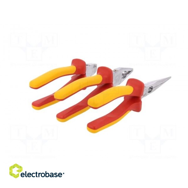 Kit: pliers | insulated | 1kVAC | Blade: about 60 HRC | 3pcs. image 9
