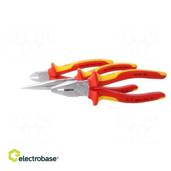 Kit: pliers | Pcs: 3 | insulated | 1kVAC | Package: cardboard packaging image 3