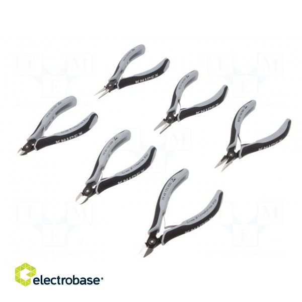 Kit: pliers | cutting,round,precision,half-rounded nose | ESD | bag фото 1