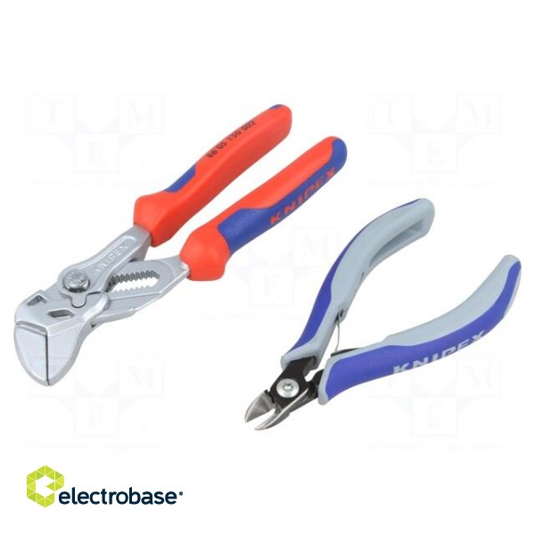 Kit: pliers | Pcs: 2 | cutting,adjustable | Package: bag image 1