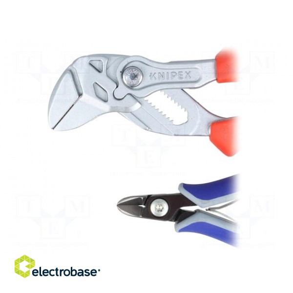 Kit: pliers | Pcs: 2 | cutting,adjustable | Package: bag фото 3