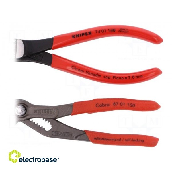 Kit: pliers | cutting,adjustable | bag | 2pcs. фото 3