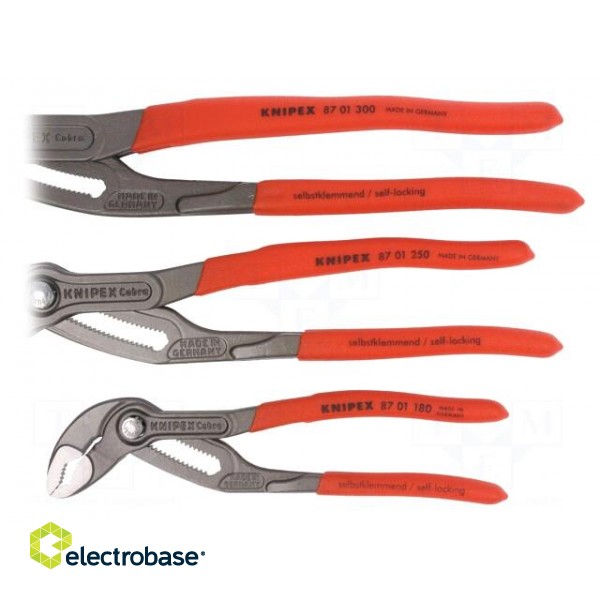 Kit: pliers | Pcs: 3 | adjustable,Cobra adjustable grip image 3