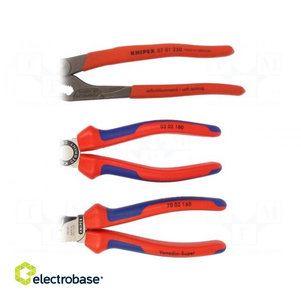 Kit: pliers | Pcs: 3 | cutting,universal,Cobra adjustable grip image 3
