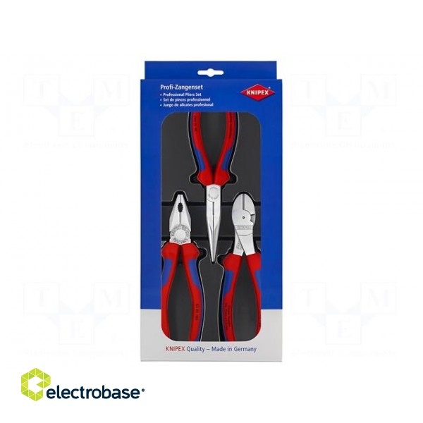 Kit: pliers | side,half-rounded nose,universal | 3pcs.