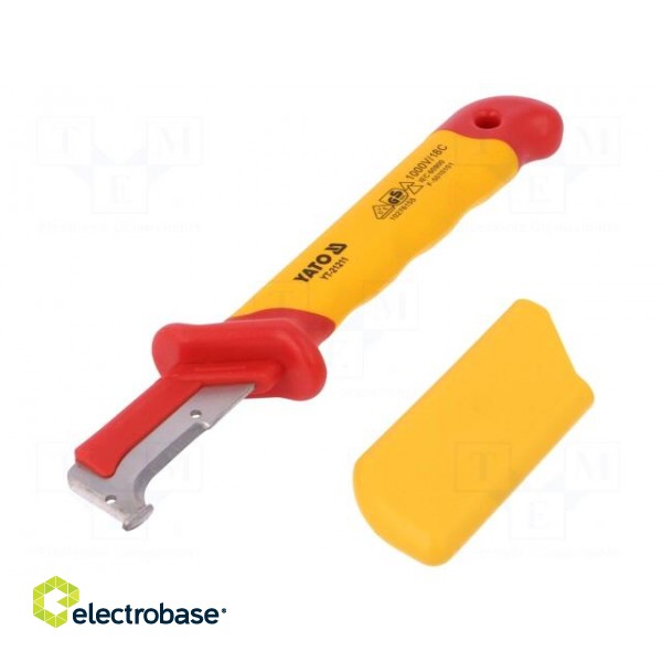 Knife | for electricians | semicircular | Tool length: 155mm | 1kVAC image 1