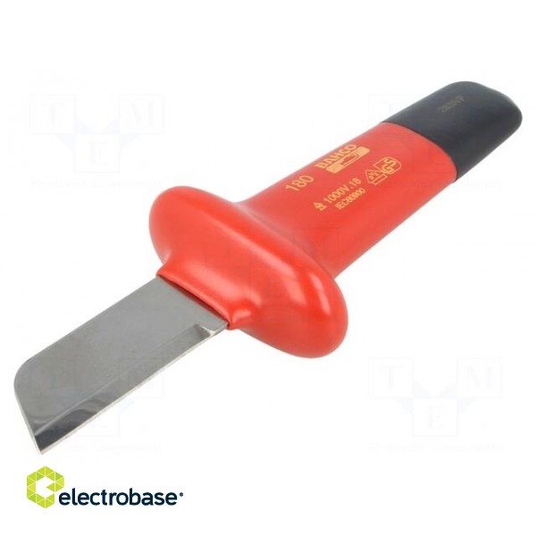 Knife | for electricians | straight | Tool length: 180mm | 1kVAC