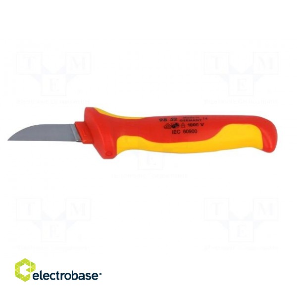 Knife | for electricians | straight | for cables | Tool length: 185mm image 3