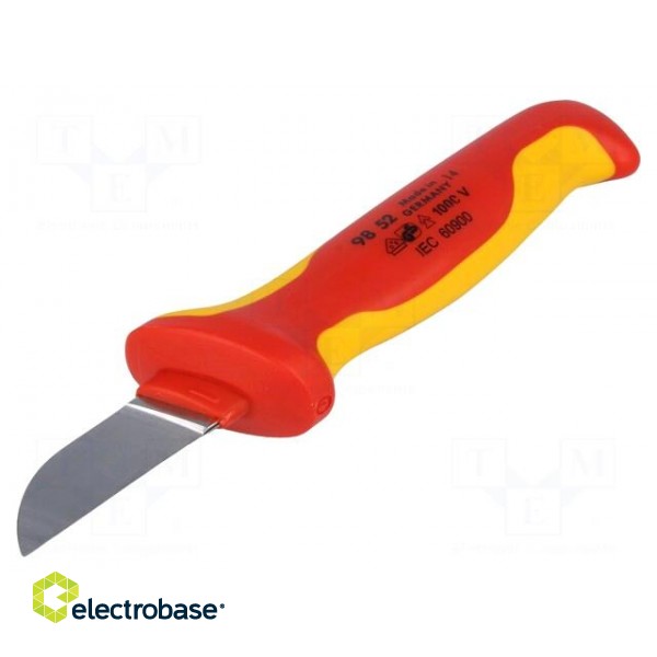 Knife | for electricians | straight | for cables | Tool length: 185mm image 1