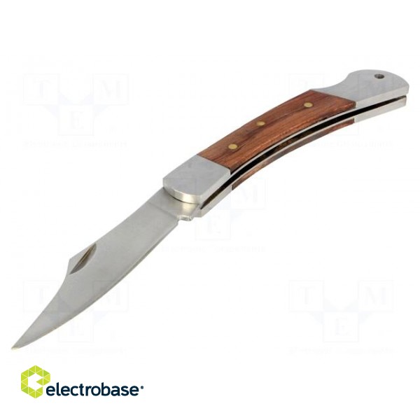 Knife | Tool length: 162mm | Blade length: 70mm | polished grip image 1