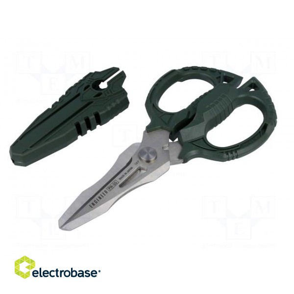 Scissors | 160mm | anti-slip handles,partially serrated  blade image 2