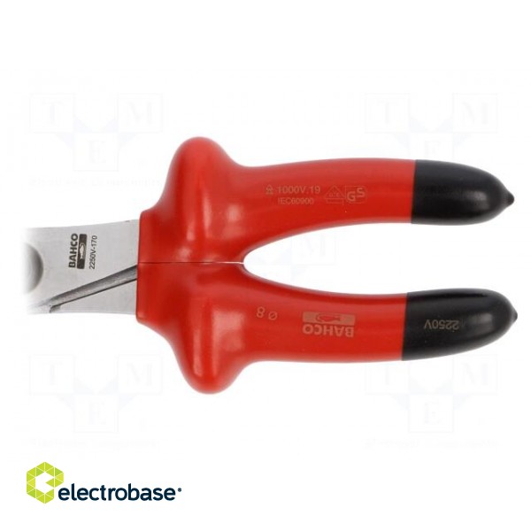 Pliers | insulated,side,cutting | without chamfer | 170mm | 1kVAC image 2