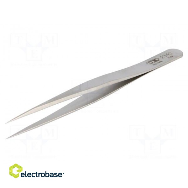 Tweezers | 110mm | Blades: narrow | Blade tip shape: sharp image 1