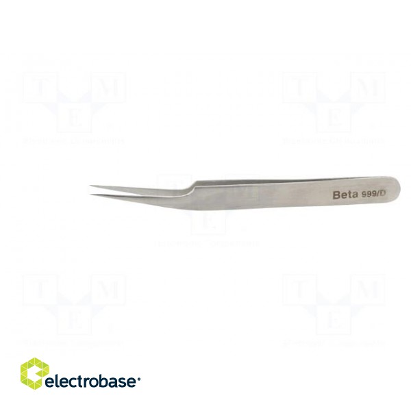 Tweezers | 115mm | Blades: curved | Blade tip shape: sharp | universal фото 3