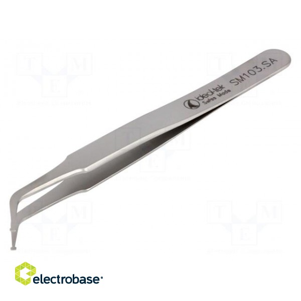 Tweezers | 115mm | Blades: curved | SMD image 1