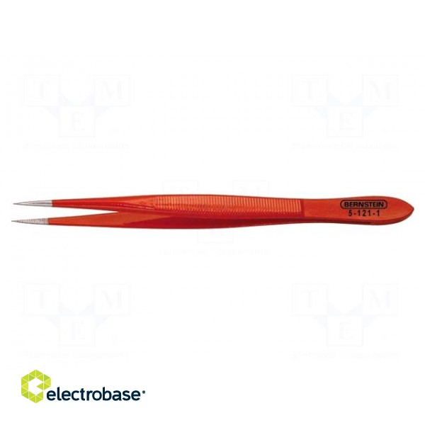 Tweezers | 120mm | Blade tip shape: sharp | universal | tips serrated
