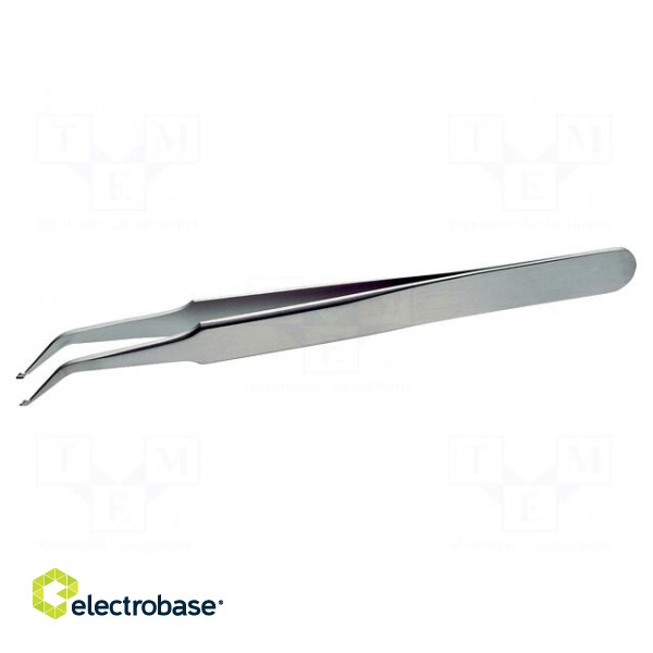 Tweezers | 120mm | Blades: curved | SMD