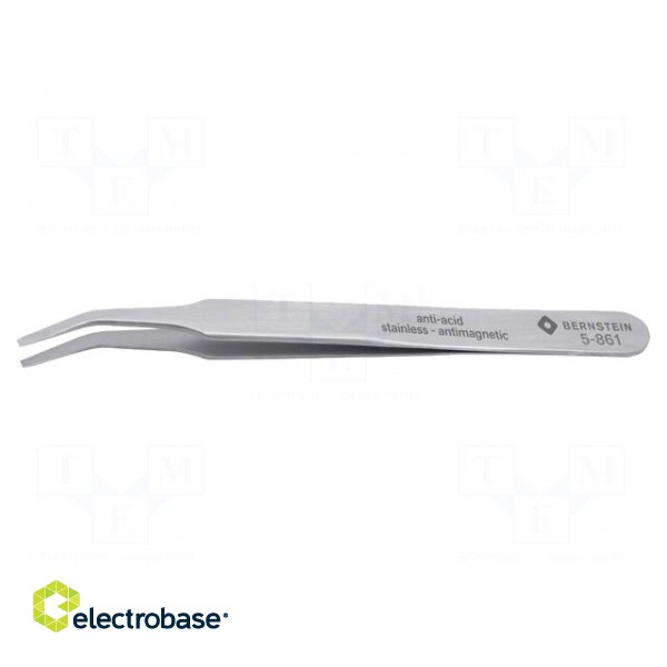 Tweezers | 120mm | Blades: curved,narrowed | Blade tip shape: flat