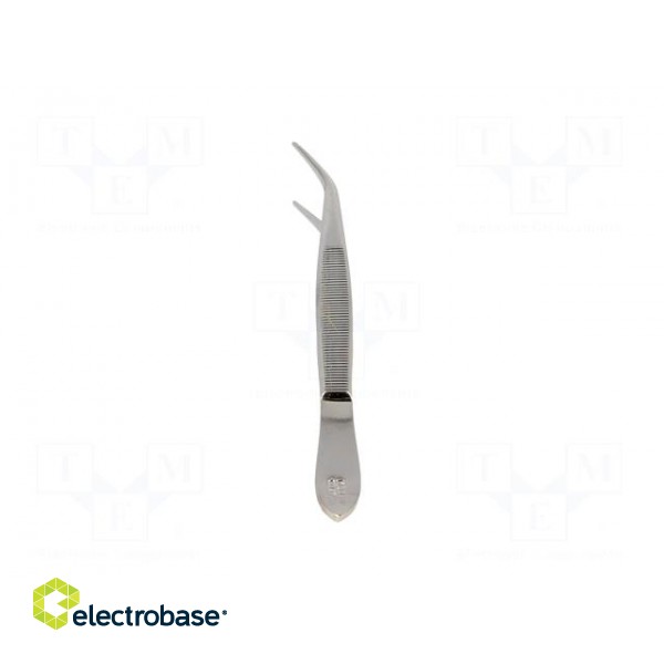 Tweezers | Tweezers len: 120mm | Blades: elongated,curved image 5