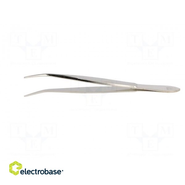 Tweezers | Tweezers len: 120mm | Blades: elongated,curved image 3