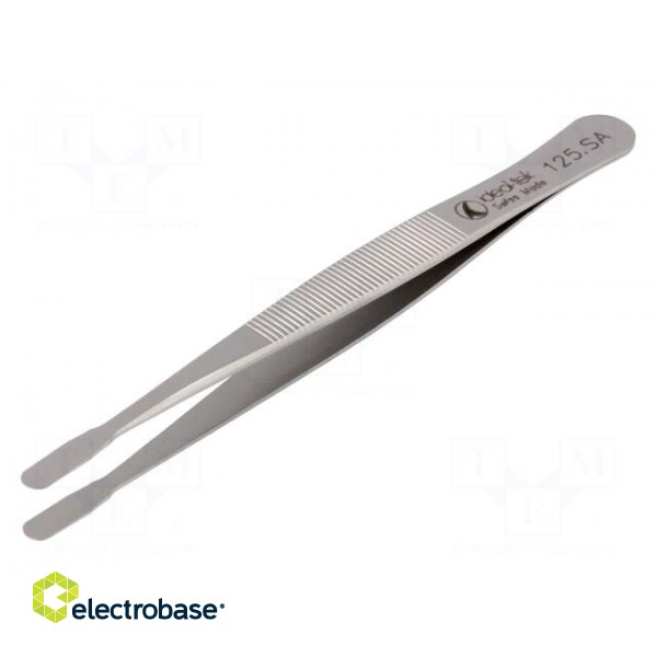 Tweezers | 120mm | Blade tip shape: flat image 1