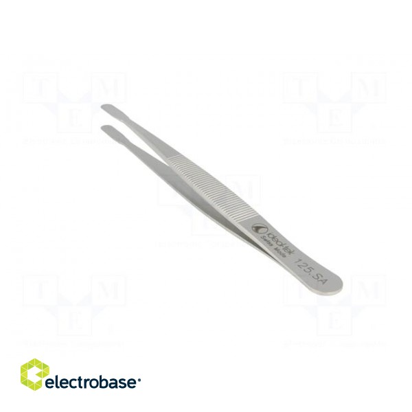 Tweezers | Blades: straight | Blade tip shape: flat | 120mm image 4