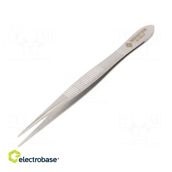 Tweezers | 120mm | Blade tip shape: rounded | universal фото 1