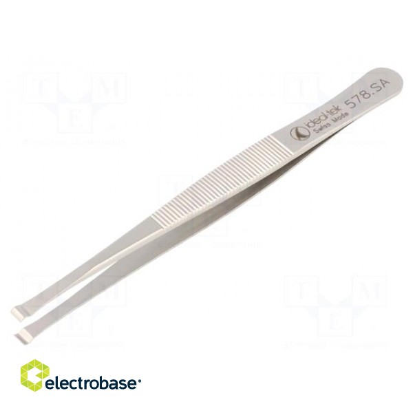Tweezers | Blades: straight | Blade tip shape: round | non-magnetic image 1